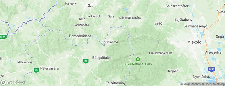 Szilvásvárad, Hungary Map