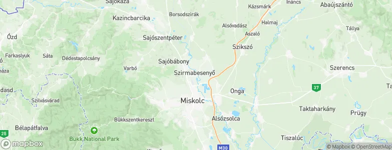 Szirmabesenyő, Hungary Map
