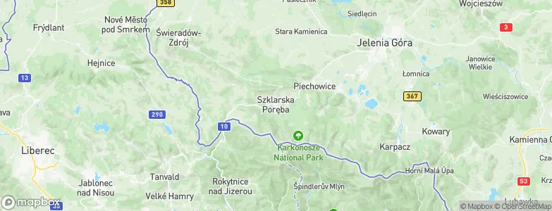 Szklarska Poręba, Poland Map
