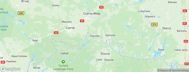 Szlachta, Poland Map