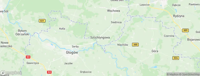 Szlichtyngowa, Poland Map