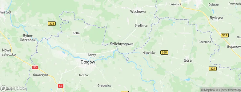 Szlichtyngowa, Poland Map