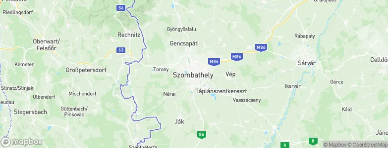 Szombathely, Hungary Map