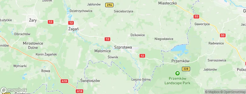 Szprotawa, Poland Map