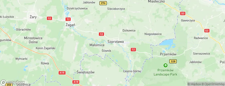 Szprotawa, Poland Map