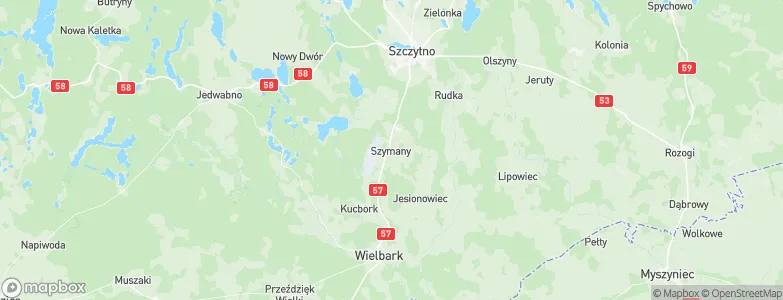 Szymany, Poland Map