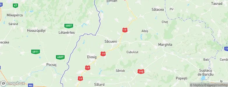Săcueni, Romania Map