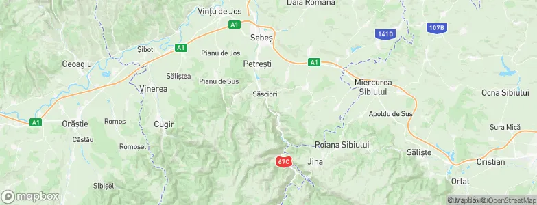 Săsciori, Romania Map