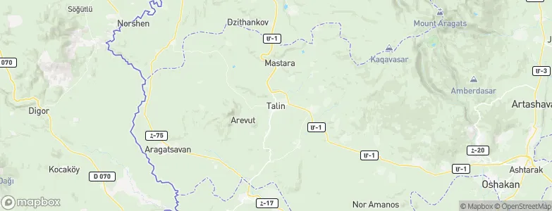 T’alin, Armenia Map