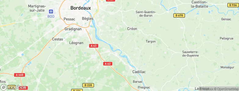Tabanac, France Map
