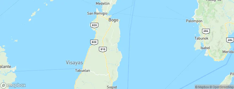 Tabogon, Philippines Map