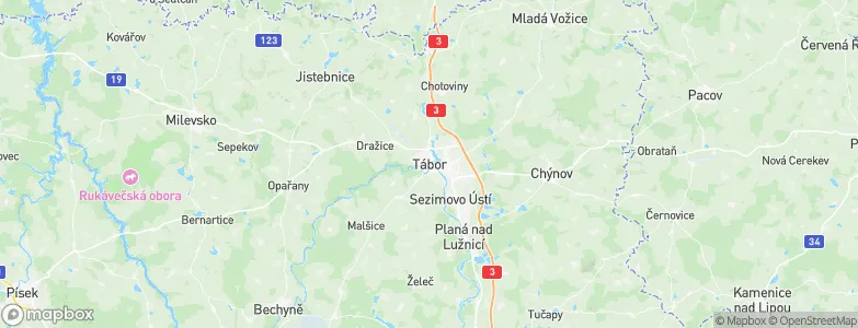 Tábor, Czechia Map
