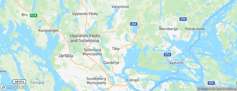 Täby, Sweden Map
