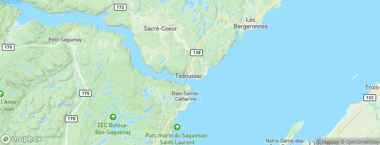 Tadoussac, Canada Map