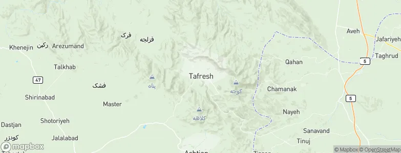 Tafresh, Iran Map