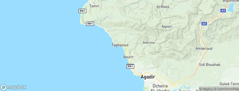 Taghazout, Morocco Map