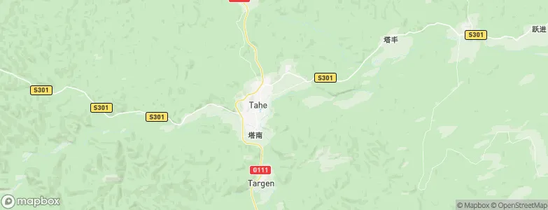 Tahe, China Map