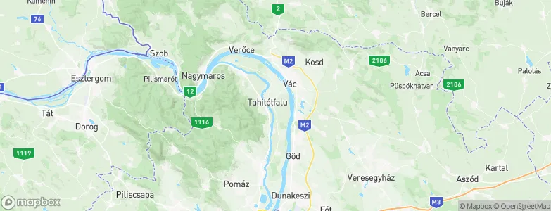 Tahitótfalu, Hungary Map