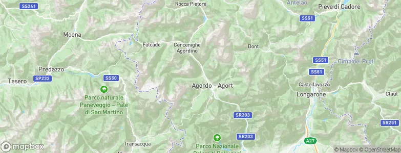 Taibon Agordino, Italy Map