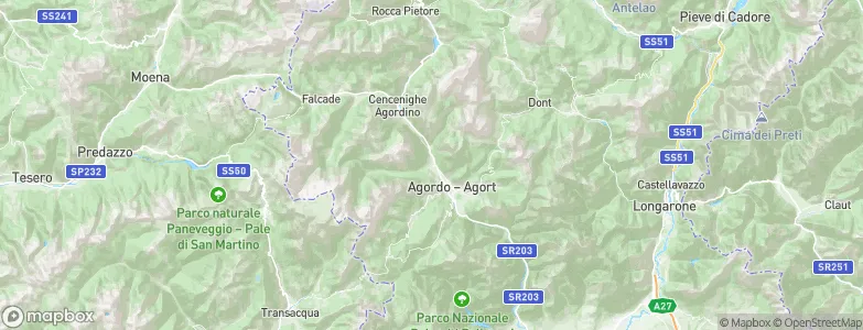 Taibon Agordino, Italy Map