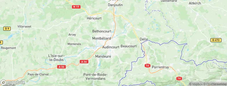 Taillecourt, France Map