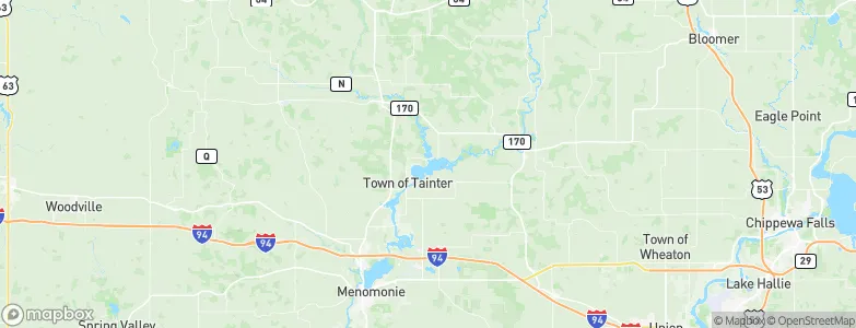 Tainter Lake, United States Map