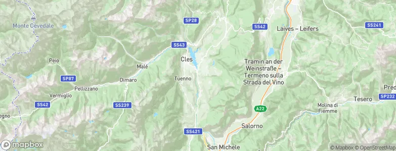Taio, Italy Map