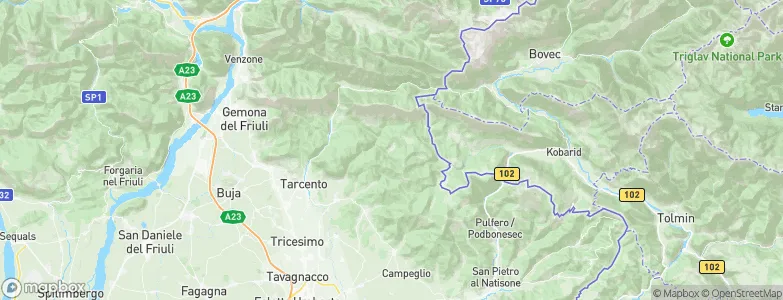 Taipana, Italy Map