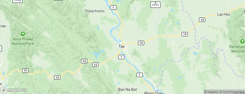 Tak, Thailand Map