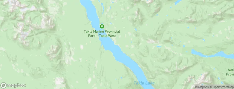 Takla Landing, Canada Map