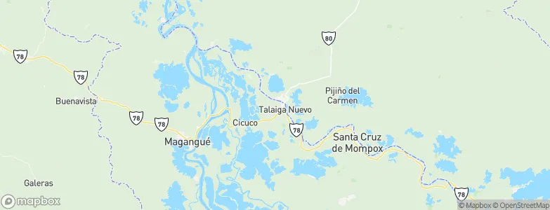 Talaigua Viejo, Colombia Map