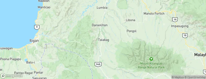 Talakag, Philippines Map
