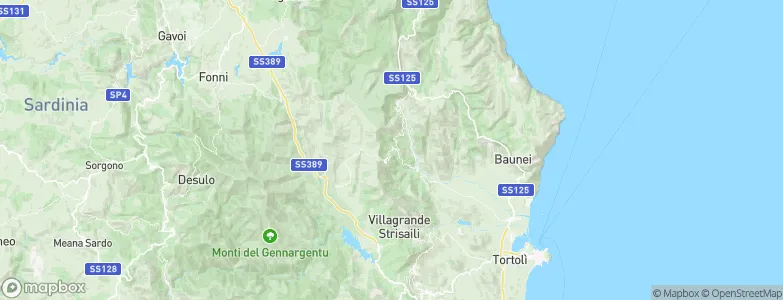 Talana, Italy Map