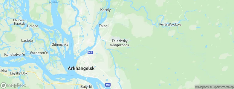 Talazhskiy Aviagorodok, Russia Map