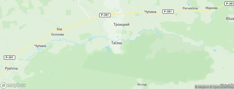 Talitsa, Russia Map