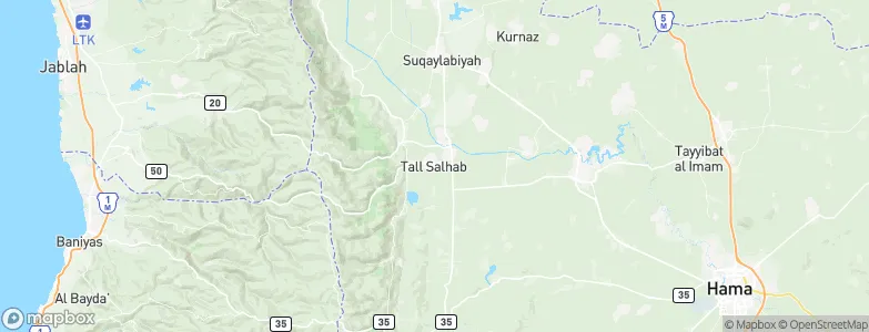 Tall Salḩab, Syria Map