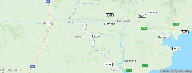 Tallow, Ireland Map