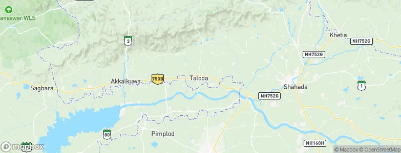 Taloda, India Map