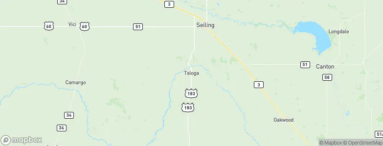 Taloga, United States Map