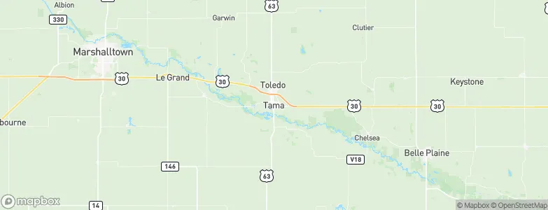 Tama, United States Map
