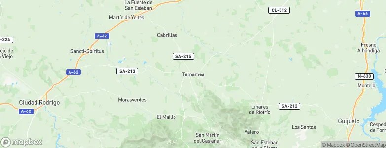 Tamames, Spain Map