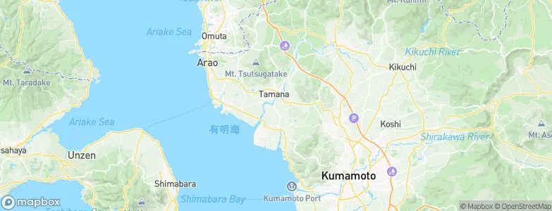 Tamana, Japan Map