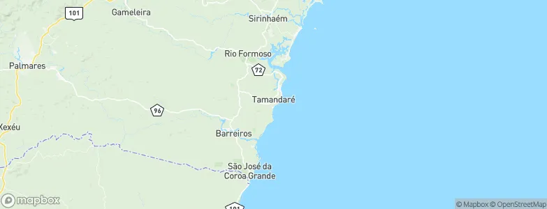 Tamandaré, Brazil Map