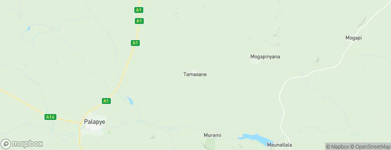 Tamasane, Botswana Map