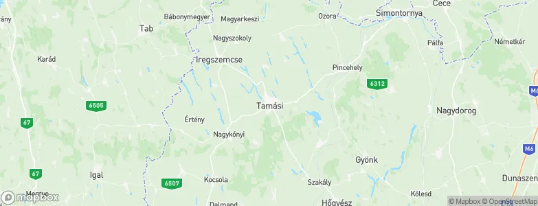 Tamási, Hungary Map