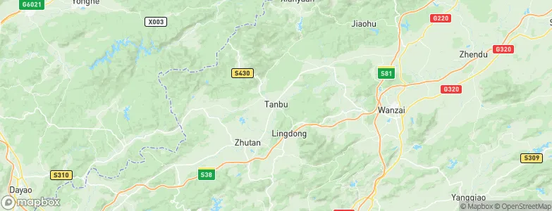 Tanbu, China Map