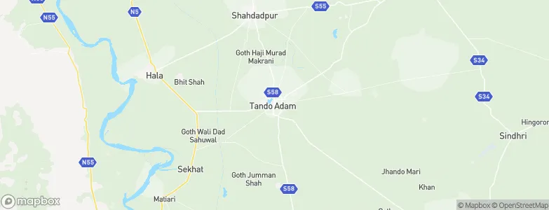 Tando Adam, Pakistan Map