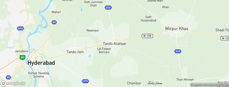 Tando Allahyar, Pakistan Map