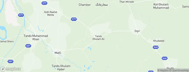 Tando Ghulam Ali, Pakistan Map