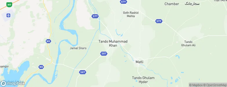 Tando Muhammad Khan, Pakistan Map